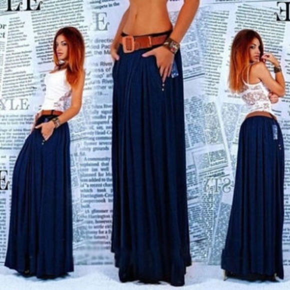 Dresses & Skirts - Several Colors High Waisted Pleated Maxi Skirt